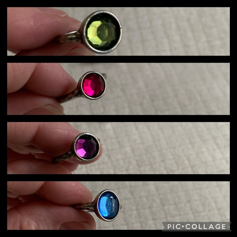 Multi-Color Crystal Stackable Ring Set - Women Jewelry Rings - Picture 13 of 14